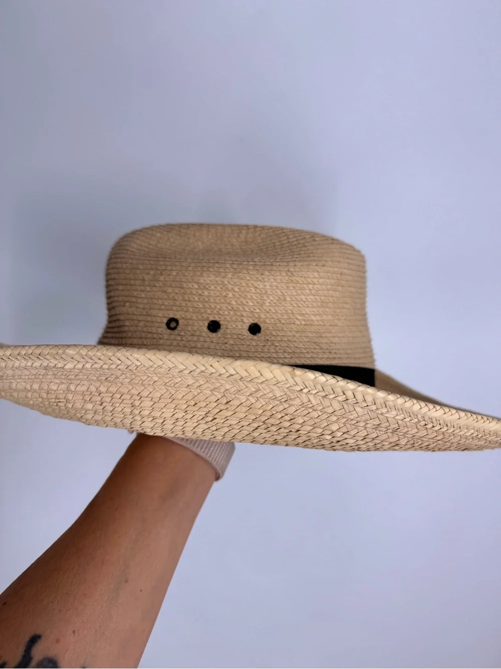 Sun Body Cattleman Hat Palm 7 1/8 (57) like new